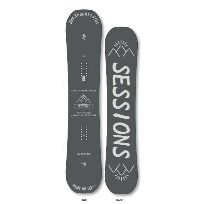 セッションズ SESSIONS スノーボード板 RIOT PLUS （カラー）GRAY
