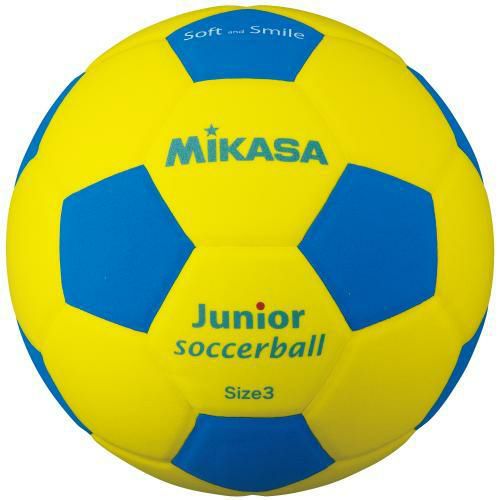 ミカサ MIKASA ジュニア サッカー スマイルサッカーボール3号 軽量 SF3J-YBL イエロー/ブルー