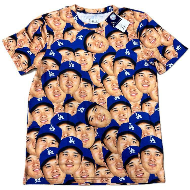 FOCO メンズ レディース 野球 ウエア 大谷翔平 D顔だらけTシャツ